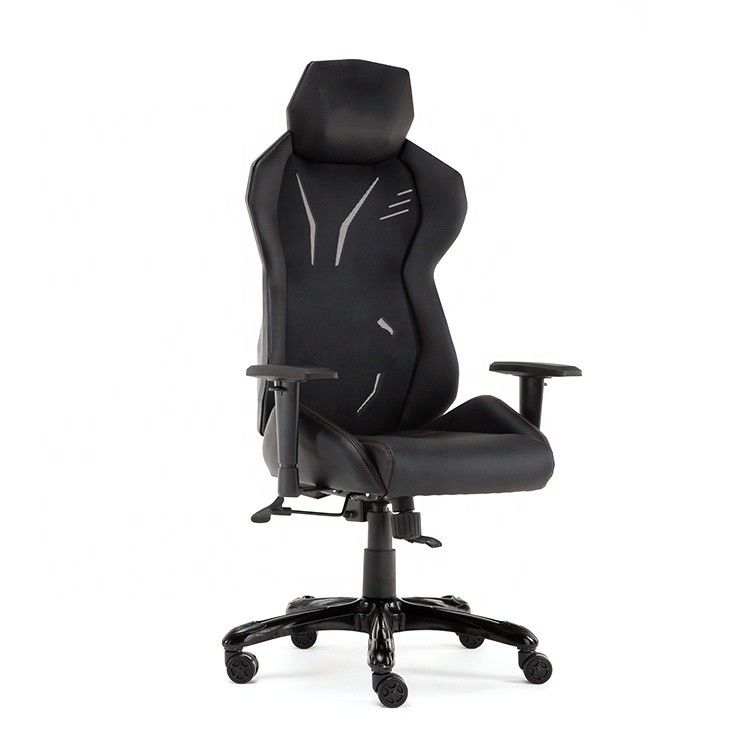GENUINE LEATHER Racing Style Office Chair with Plastic Mesh and Lift Chair in Design