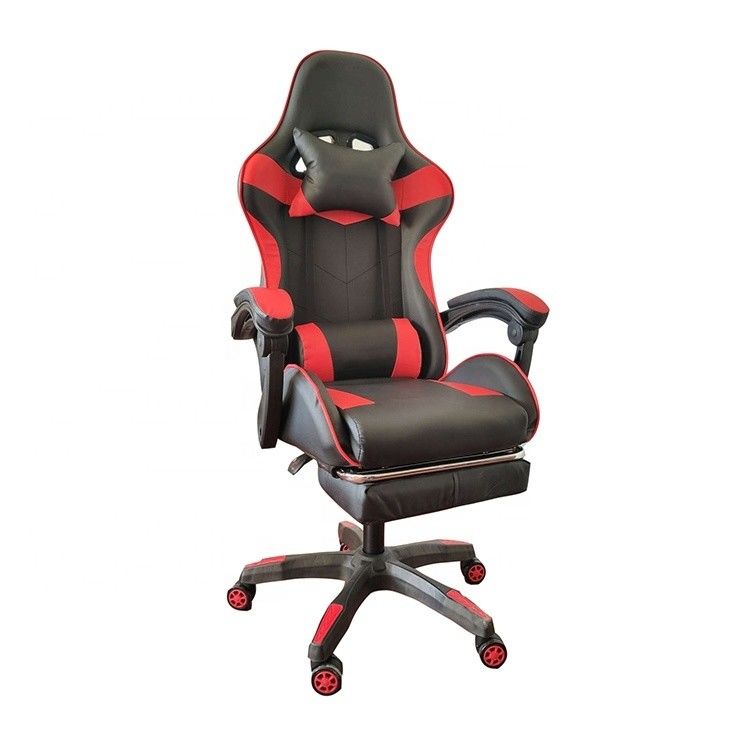 Luxury Colorful PVC Racing Reclining Chair with Genuine Leather Seat Height 54cm