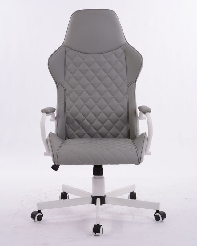 320 White Kd Metal Star Base Revolving Ergonomic Luxury Office Boss Chair with Gaslift