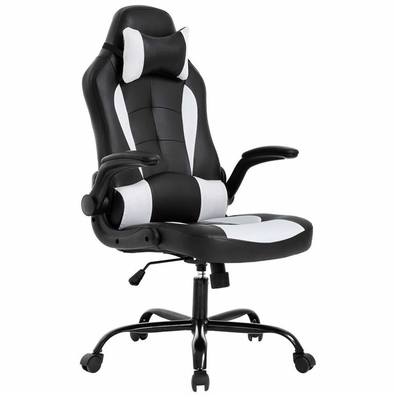 Solid Back Ergonomic Office Chair with Customized Color and Lumbar Support Flip Up Arms