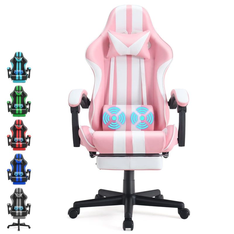 Computer Office Gaming Chair with Footrest and Lumbar Support Maximum Weight Recommendation of 300 Pounds