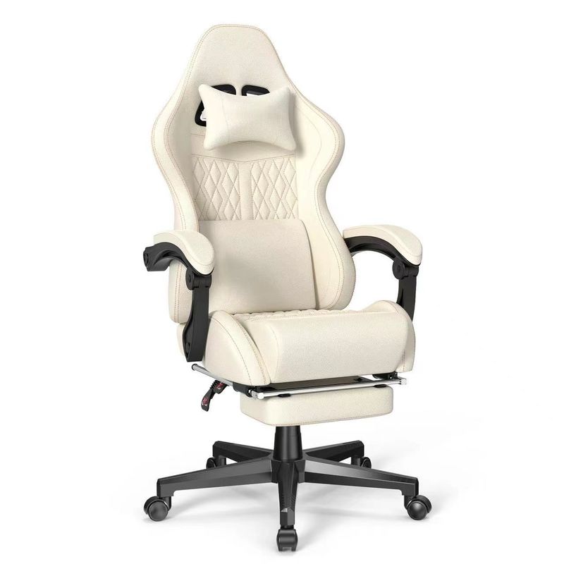 Modern Design Gaming Chair with Vintage PU Leather and Massage 19&quot;D x 27&quot;W x 50&quot;H